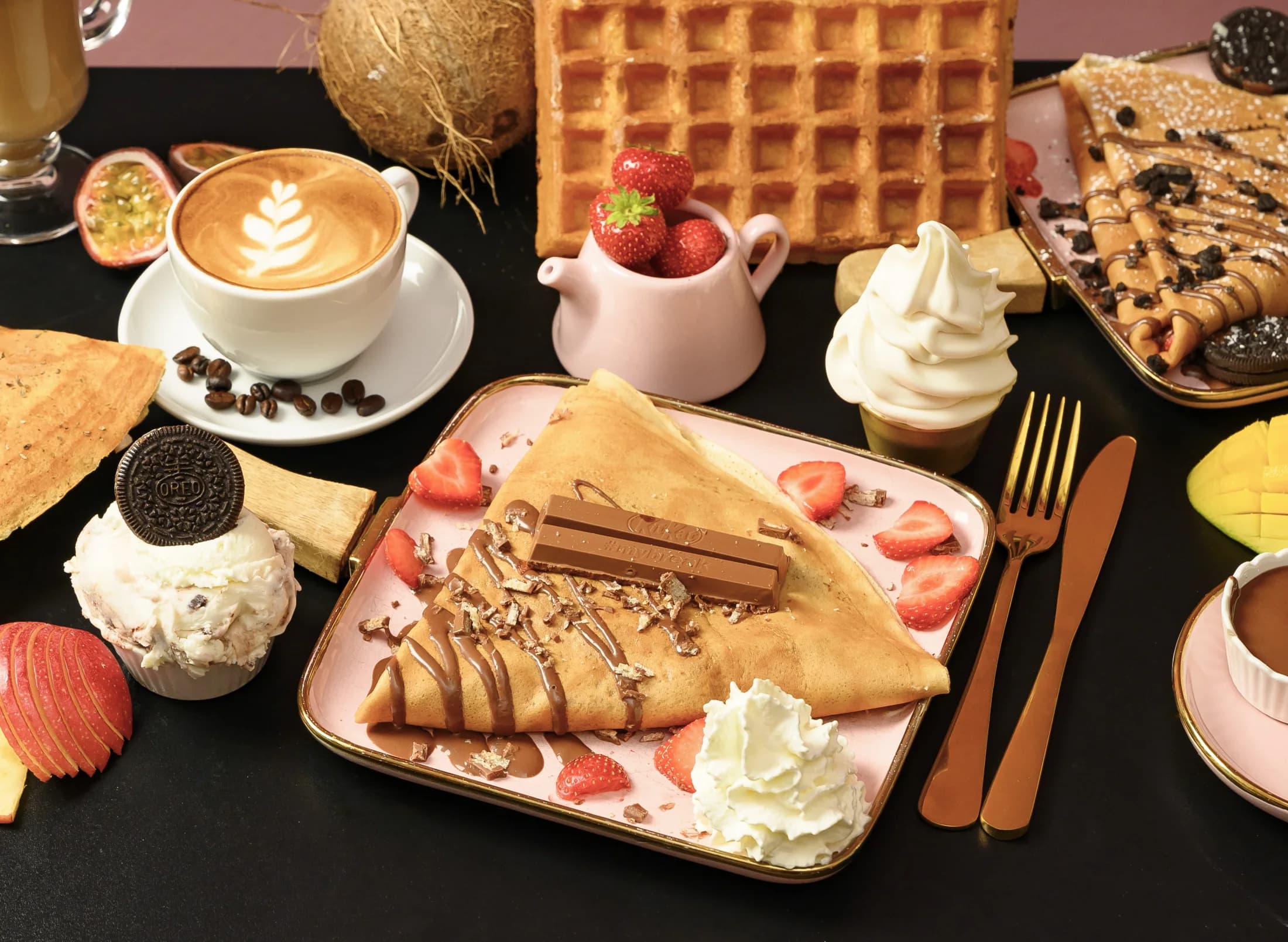 Crêpes, våfflor, kaffe och glass på Café Järntorget